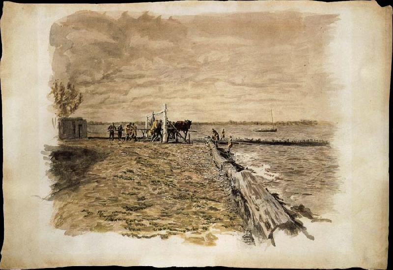 Thomas Eakins Fishing oil painting image